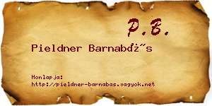 Pieldner Barnabás névjegykártya